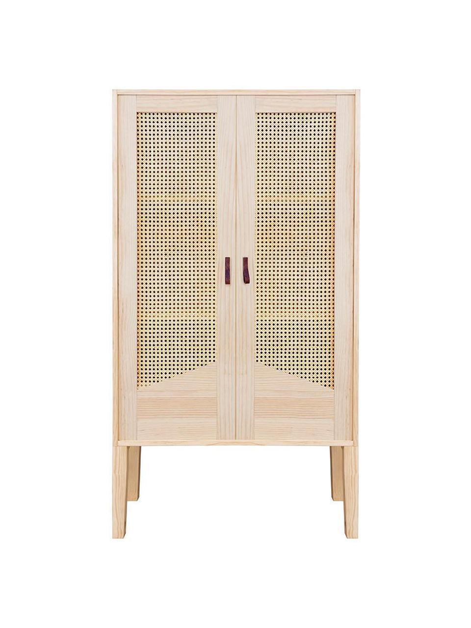 Armario de madera de pino Forest, Estructura: madera de pino, Beige, An 70 x Al 145 cm