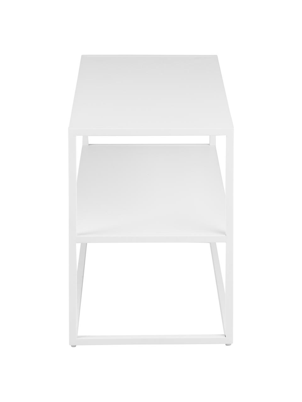 Meuble à chaussures, en métal Neptun, Métal, revêtement par poudre, Blanc, larg. 70 x haut. 45 cm