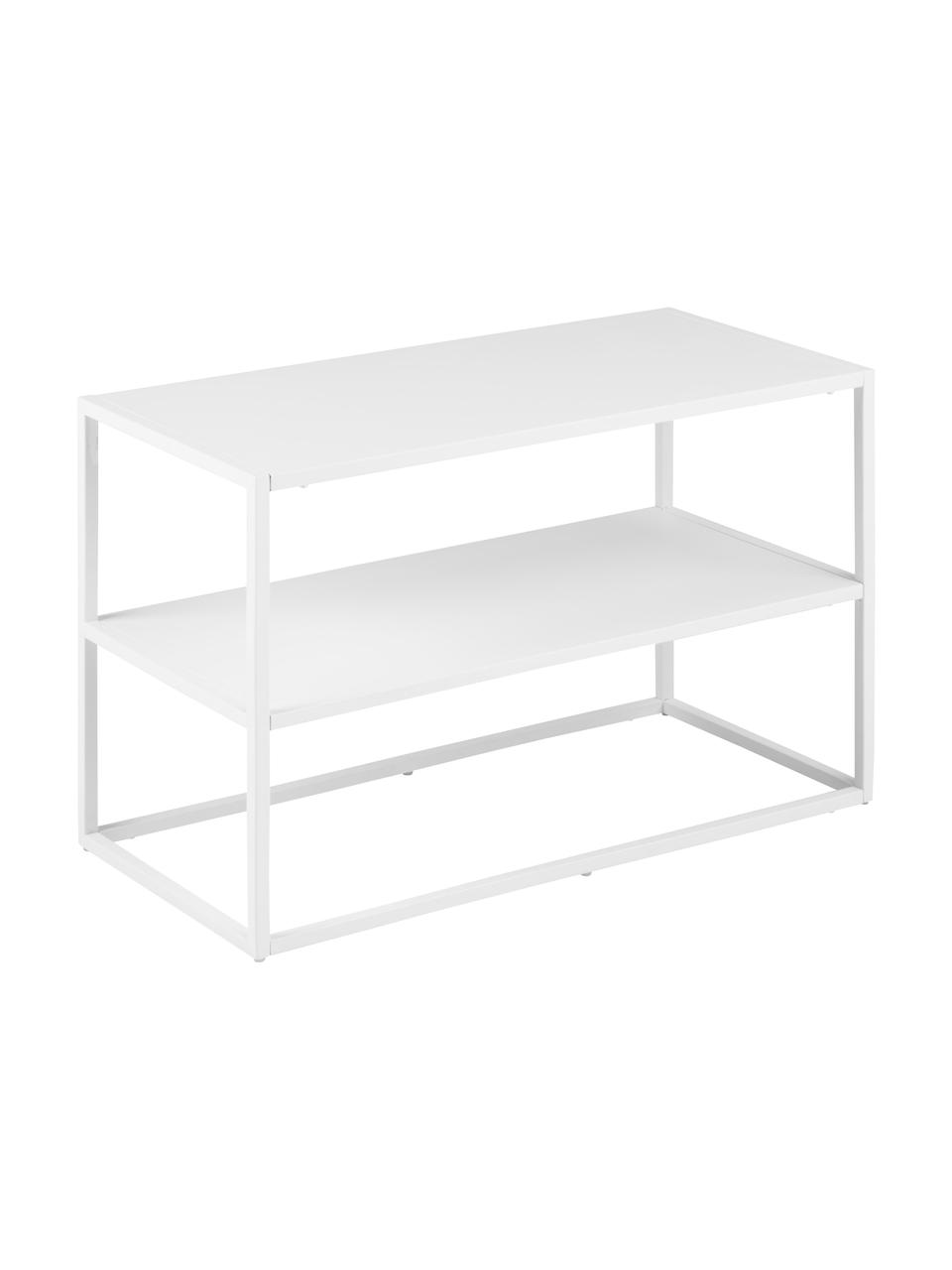 Półka na buty z metalu Neptun, Metal malowany proszkowo, Biały, S 70 x W 45 cm