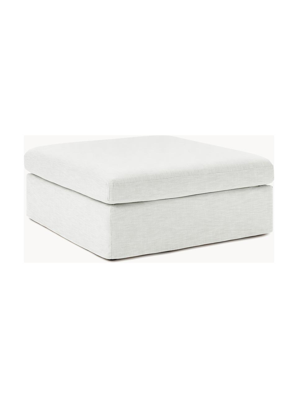 Pouf avec revêtement amovible Russell, Tissu blanc cassé, larg. 103 x prof. 103 cm