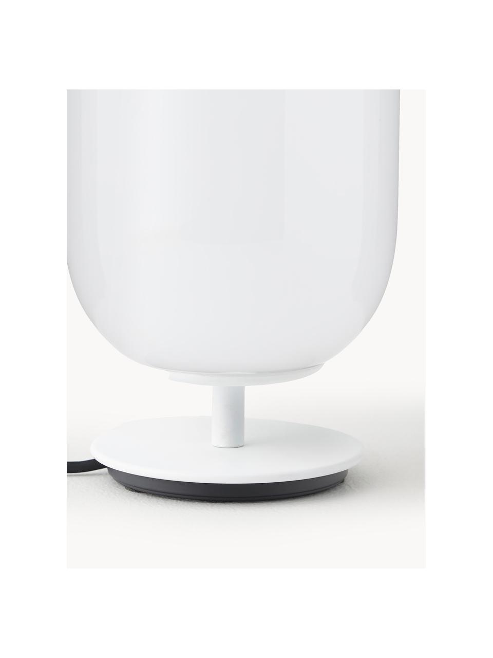 Lampe à poser soufflée bouche Gople, tailles variées, Blanc, Ø 21 x haut. 49 cm