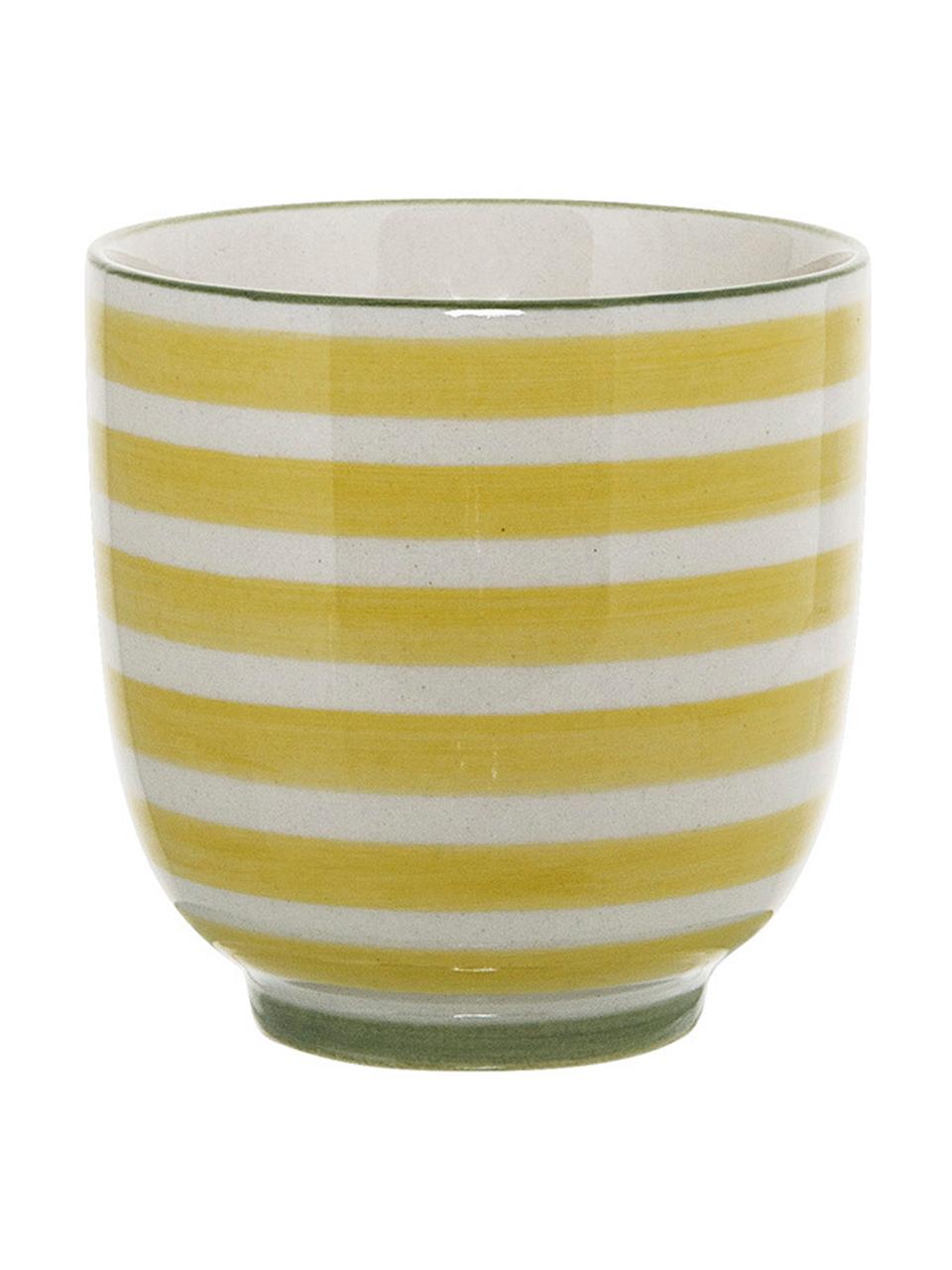 Tazas originales pequeñas Patrizia, 3 uds., Gres, Blanco, azul, rojo, amarillo, Ø 7 x Al 7 cm, 180 ml