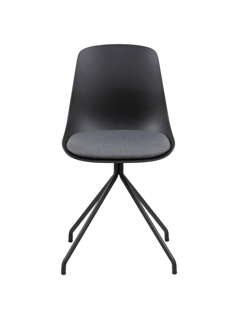 Krzesło Eva, Nogi: metal powlekany, Czarny, S 51 x W 85 cm