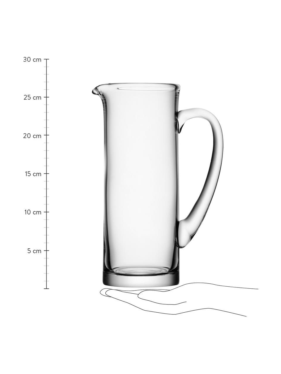 Jarra Basis, 1,5 L, estilo clásico, Vidrio, Transparente, Al 27 cm