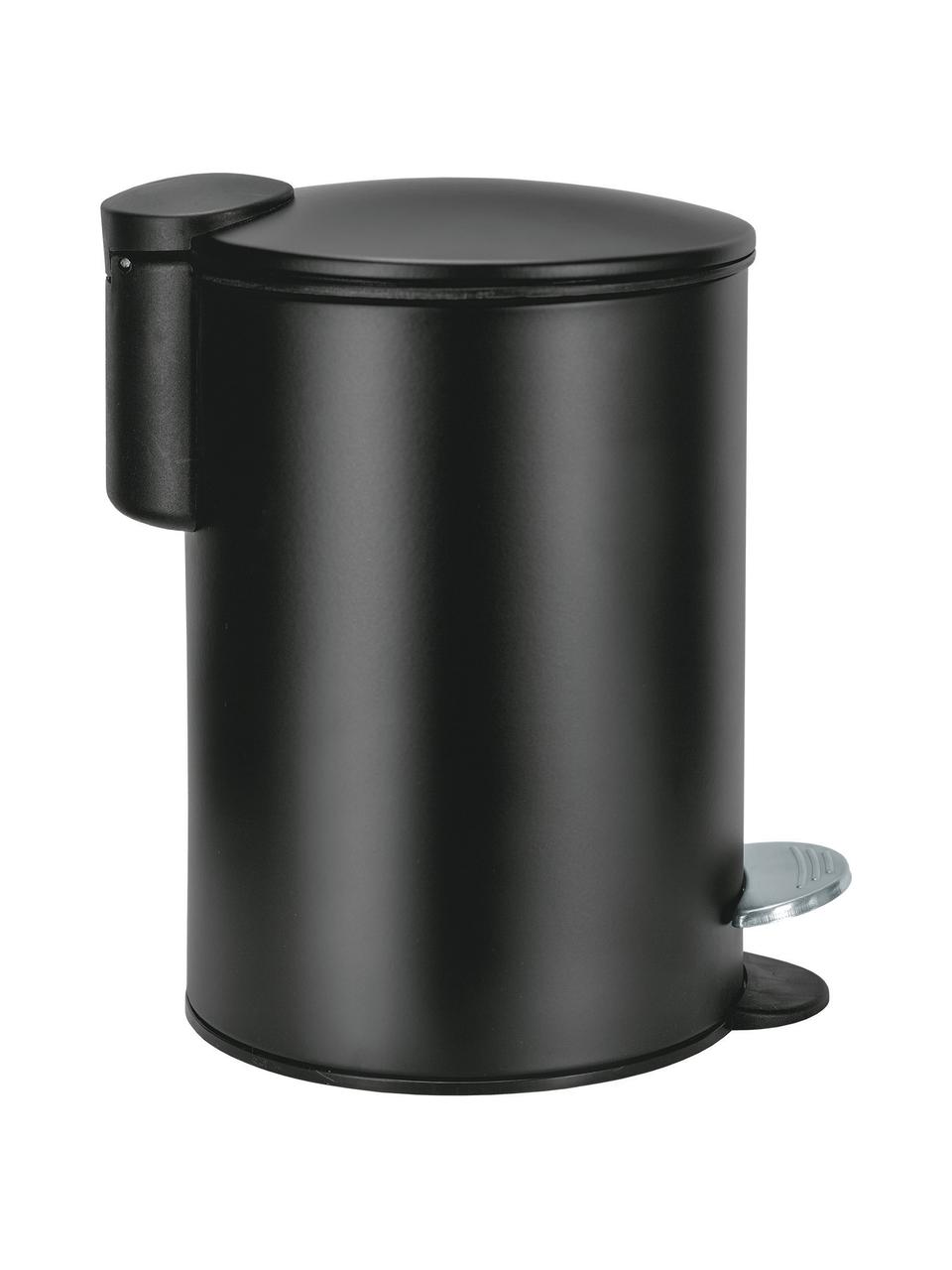 Papelera Silence, Metal pintado, Negro, 3 L