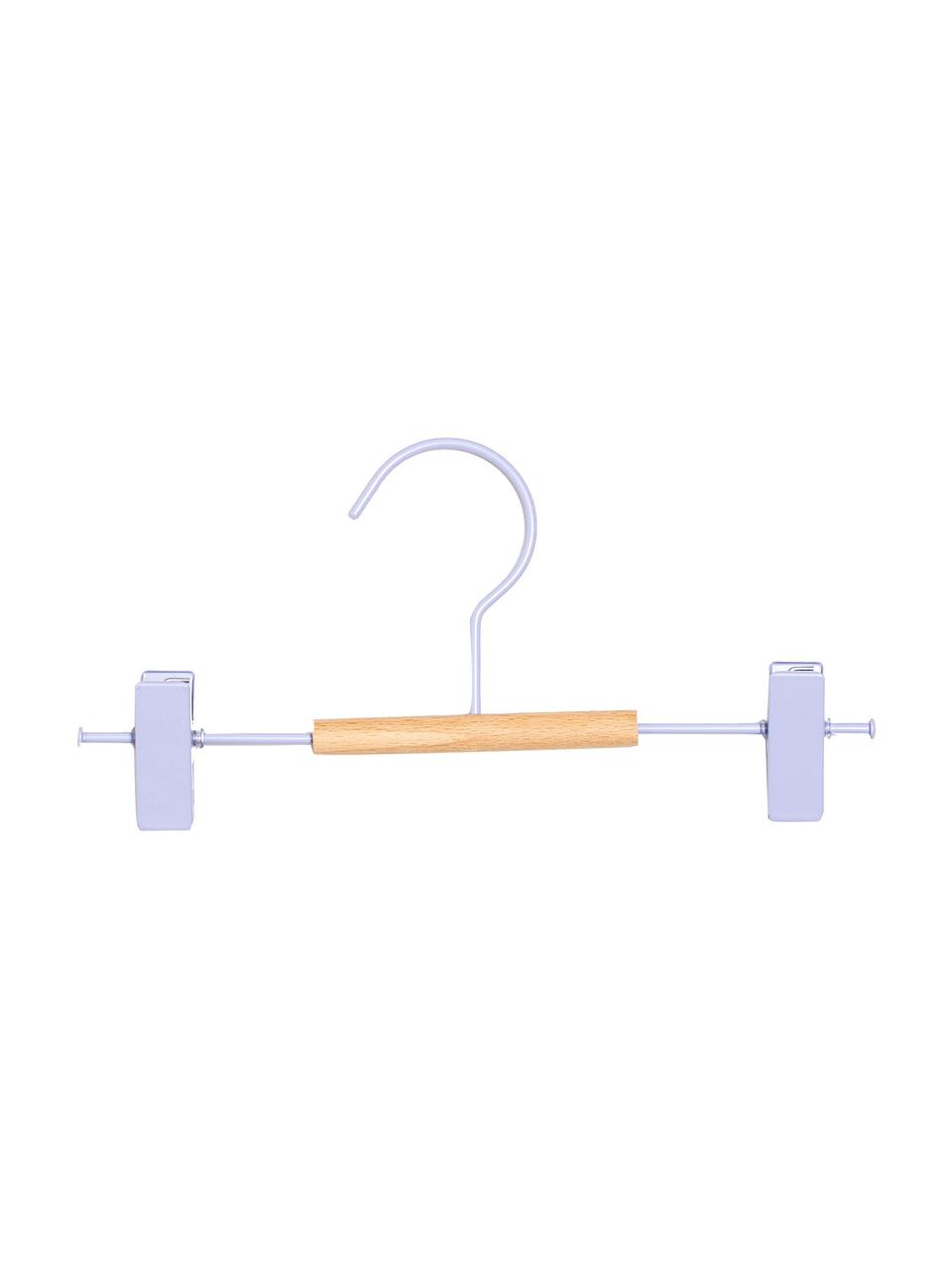 Cintres Kids Clip, 5 pièces, Bois, acier, revêtement par poudre, Lilas, larg. 25 x haut. 12 cm