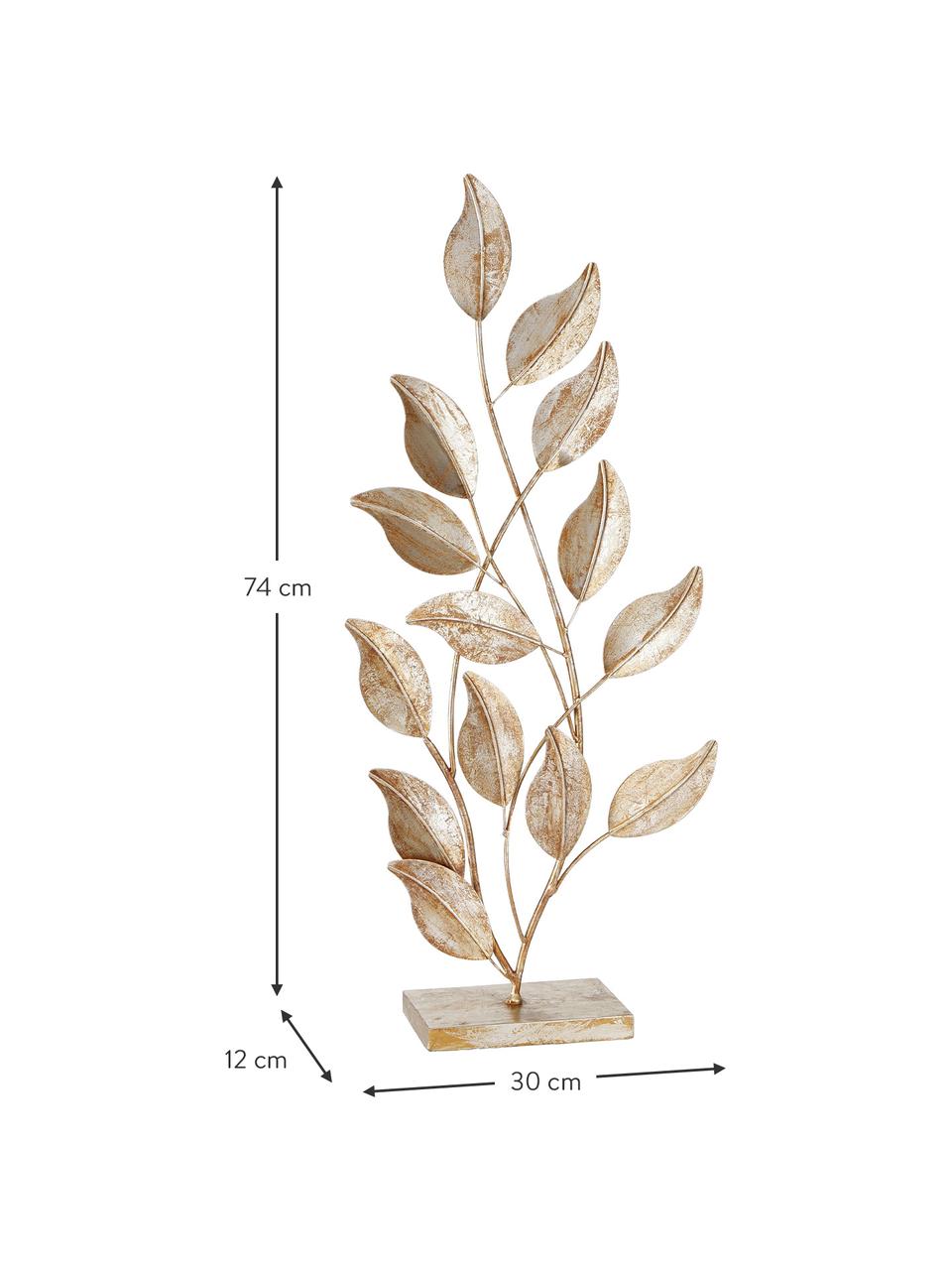 Oggetto decorativo in metallo Lingua, Metallo verniciato, Dorato, Larg. 30 x Alt. 74 cm