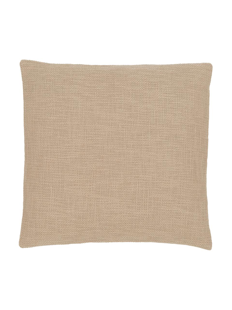 Federa arredo beige Anise, 100% cotone, Beige, Larg. 45 x Lung. 45 cm