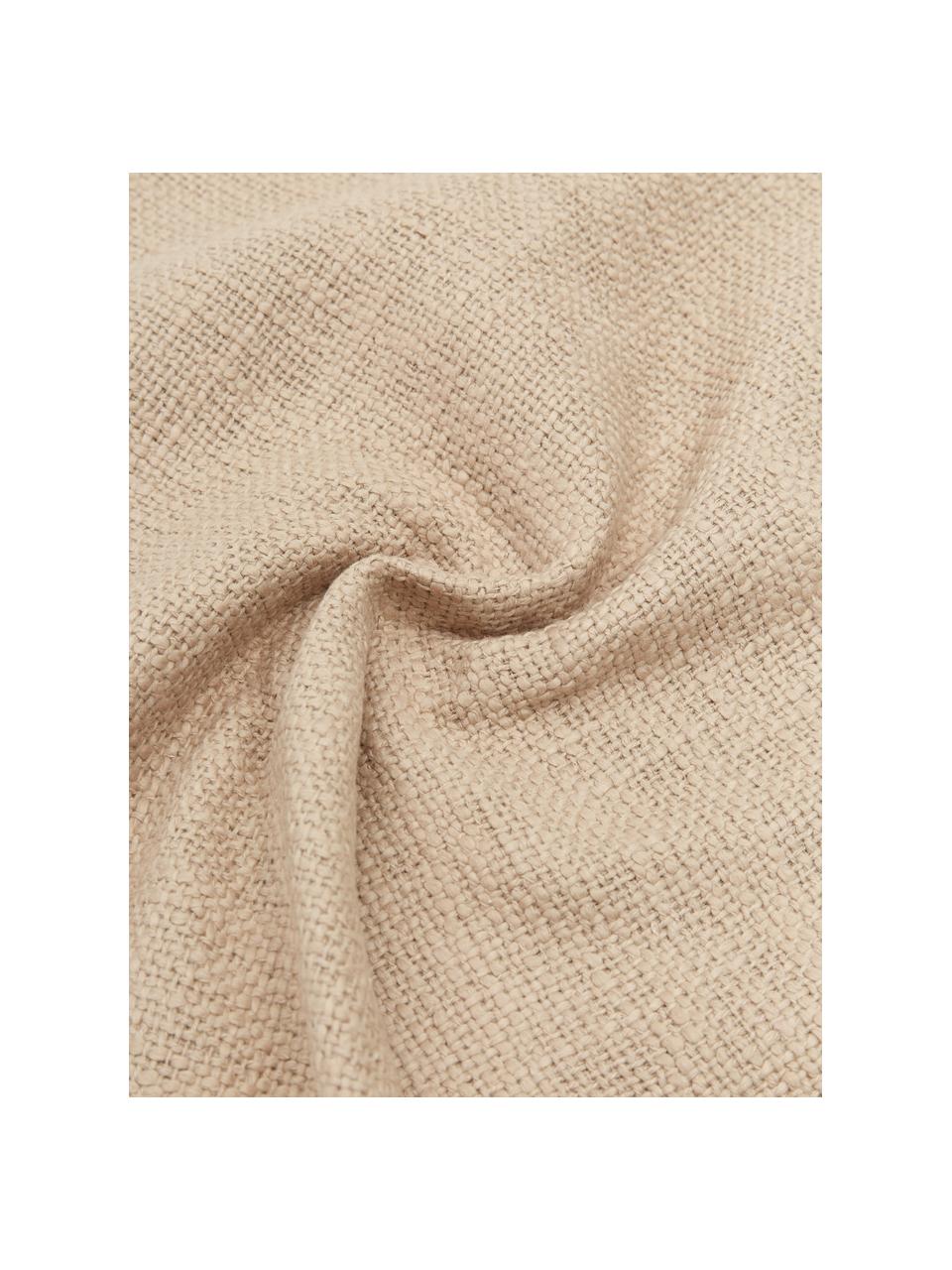 Federa arredo beige Anise, 100% cotone, Beige, Larg. 45 x Lung. 45 cm