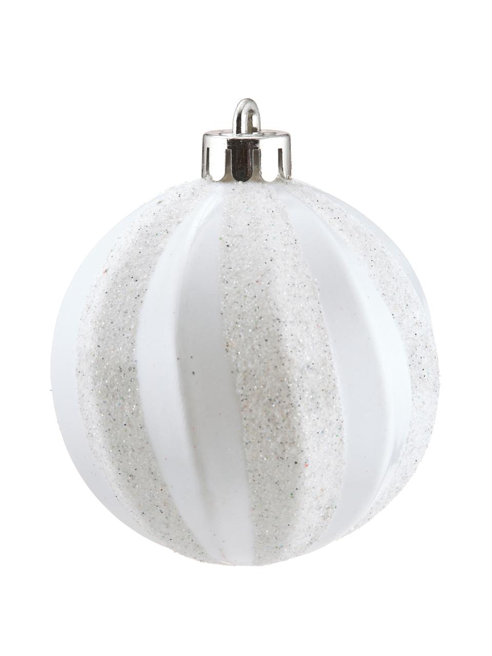 Set de bolas de Navidad Turnip, Ø 7 cm, 60 uds., Blanco, plata, turquesa, Ø 7 cm