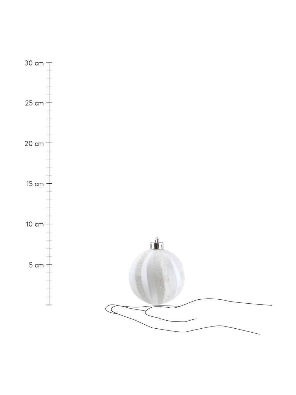 Komplet bombek Turnip, 60 elem., Biały, srebrny, turkusowy, Ø 7 cm