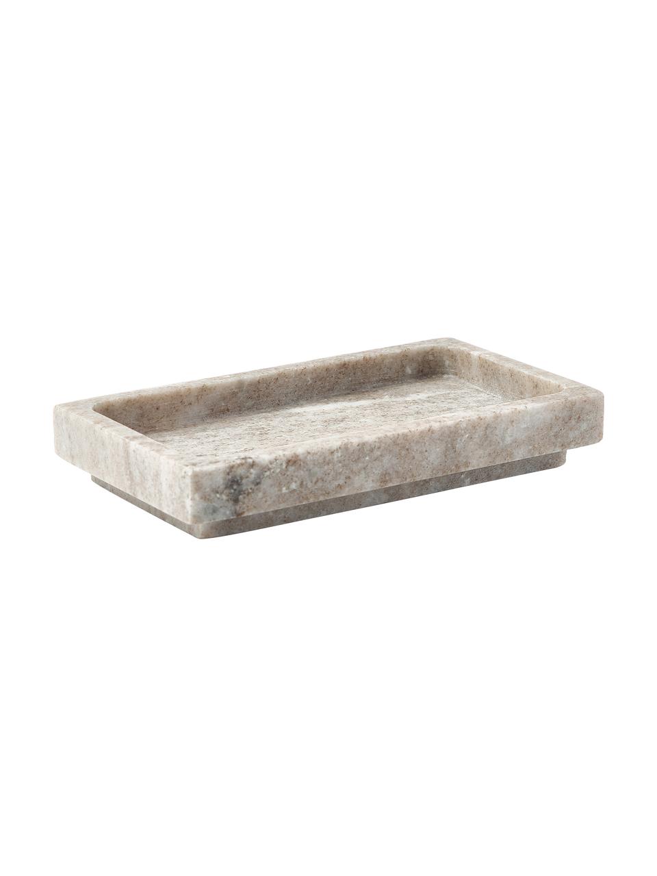 Portasapone in marmo Simba, Marmo, Beige marmorizzato, Larg. 18 x Alt. 3 cm