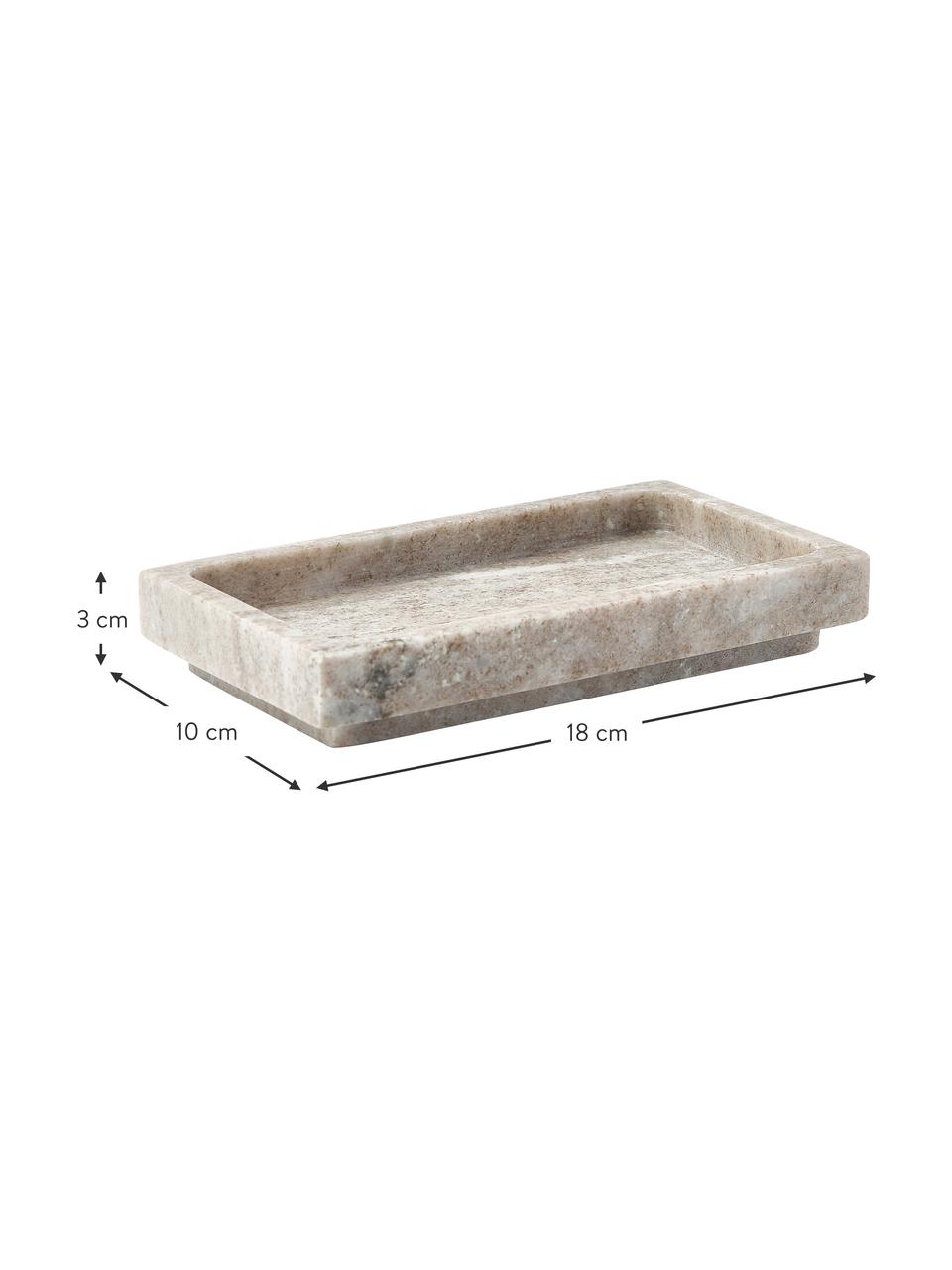Marmor-Seifenschale Simba, Marmor, Beige, marmoriert, B 18 x H 3 cm