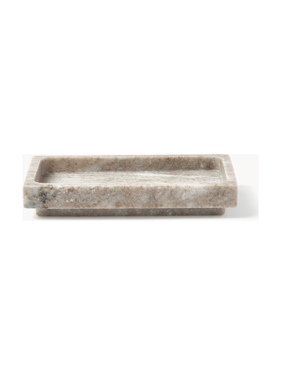Marmeren zeepbakje Simba, Marmer, Beige, gemarmerd, B 18 x H 3 cm
