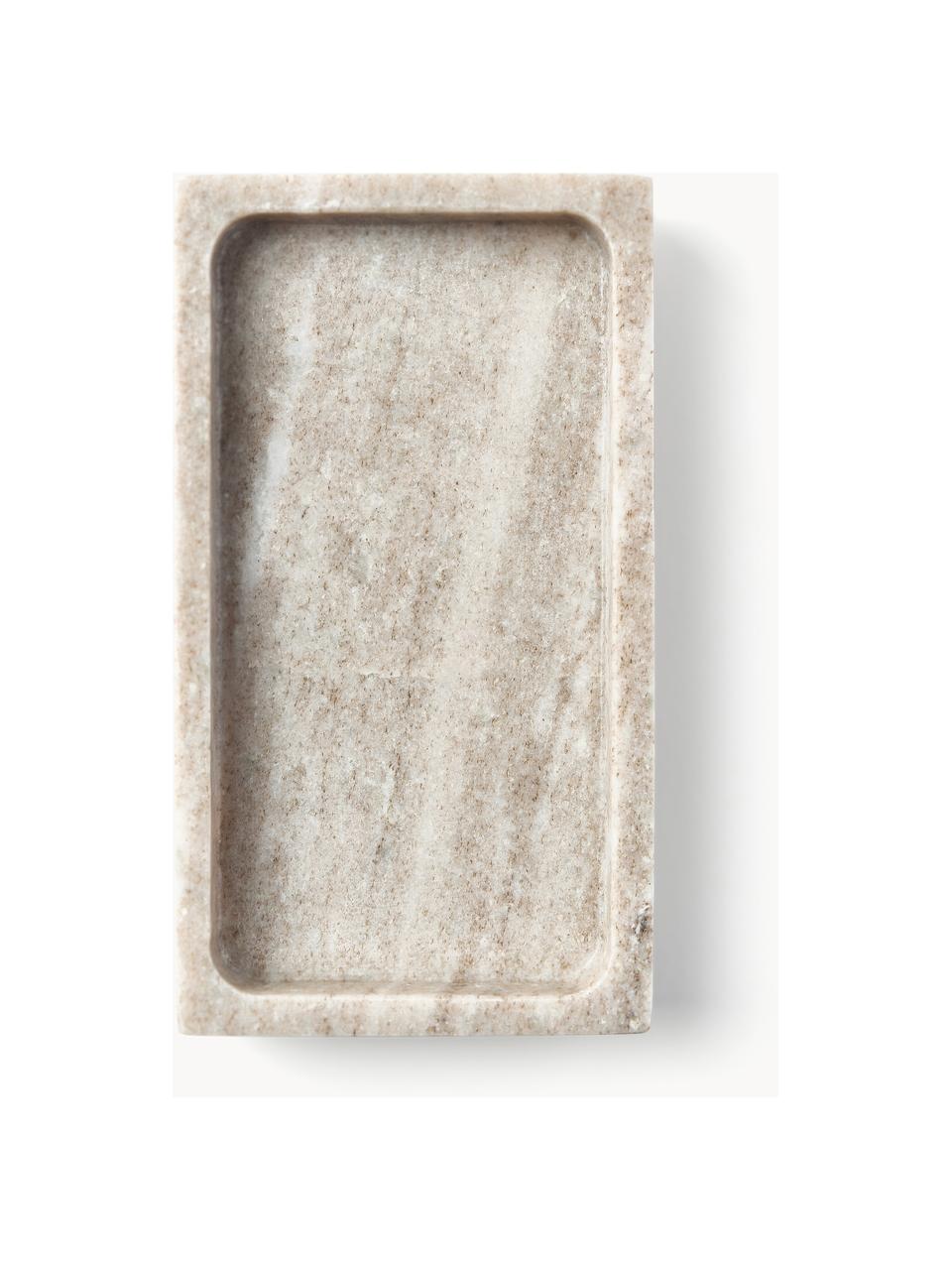 Portasapone in marmo Simba, Marmo, Beige marmorizzato, Larg. 18 x Alt. 3 cm