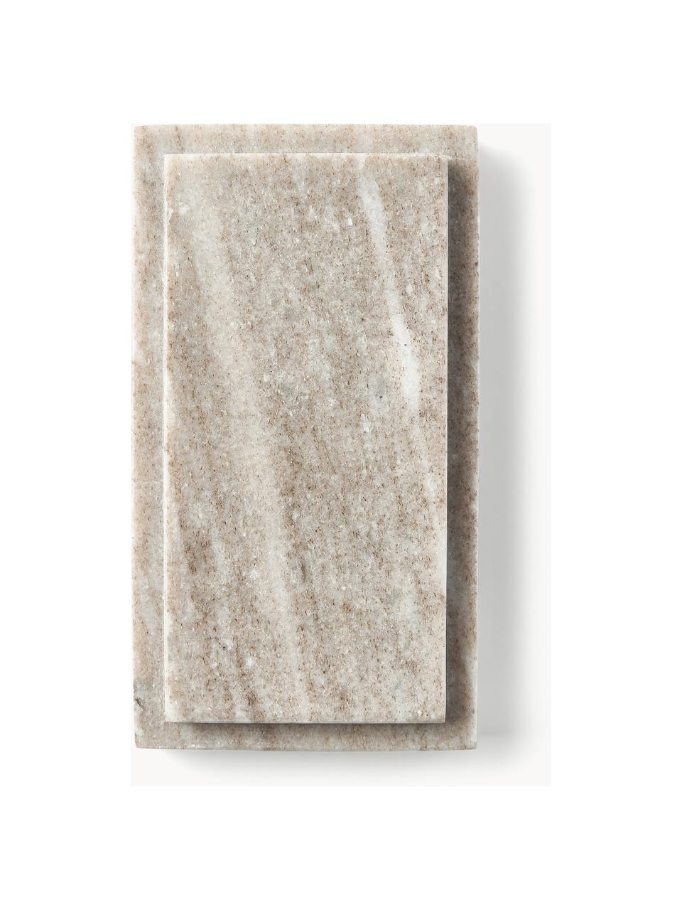 Porte-savon en marbre Simba, Marbre, Beige, marbré, larg. 18 x haut. 3 cm