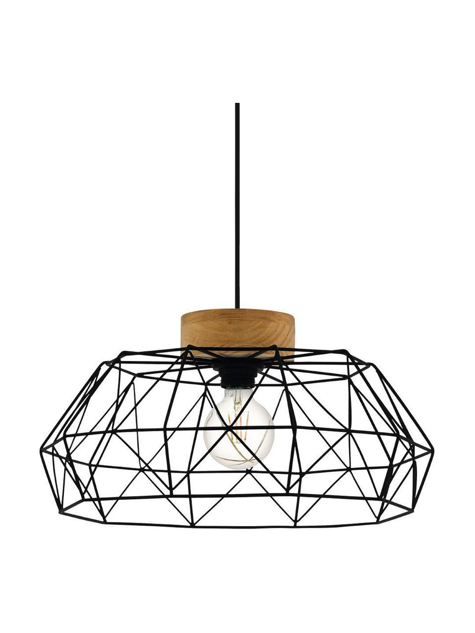 Suspension scandinave Padstow, Noir, brun, Ø 46 x haut. 26 cm