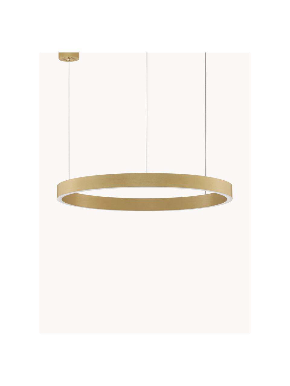 Grosse Dimmbare LED-Pendelleuchte Elowen, verschiedene Grössen, Goldfarben, Ø 60 x H 5 cm