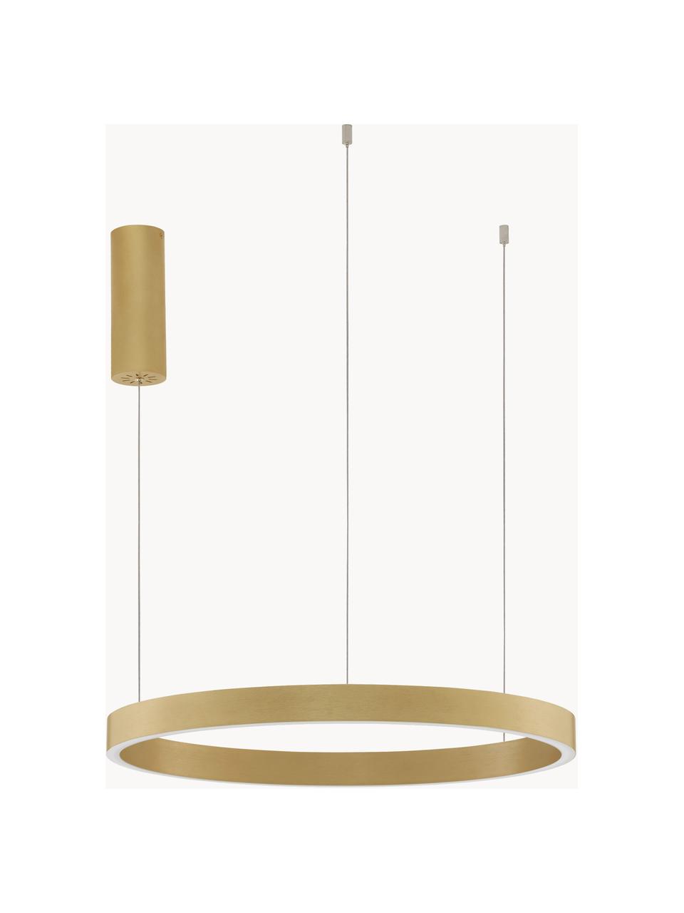 Grosse Dimmbare LED-Pendelleuchte Elowen, verschiedene Grössen, Goldfarben, Ø 60 x H 5 cm