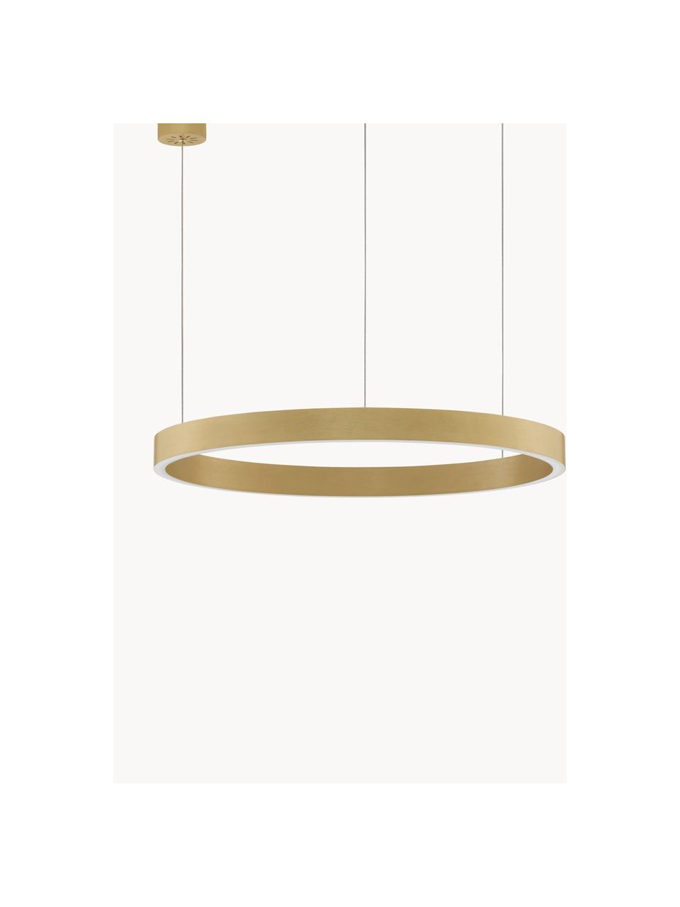 Grosse Dimmbare LED-Pendelleuchte Elowen, verschiedene Grössen, Goldfarben, Ø 60 x H 5 cm