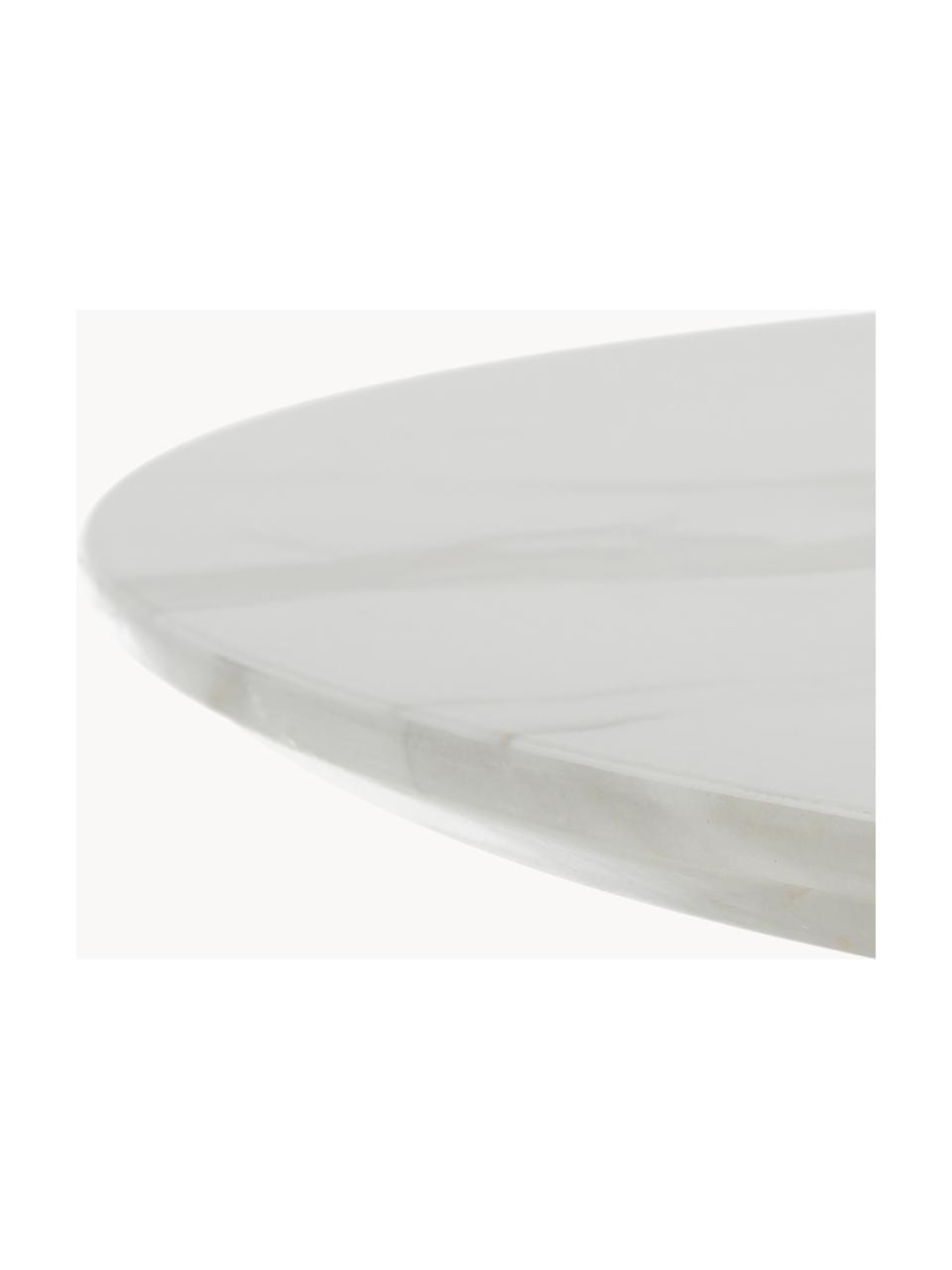 Table ronde aspect marbre Karla, Ø 90 cm, Blanc, marbré, Ø 90 x haut. 75 cm