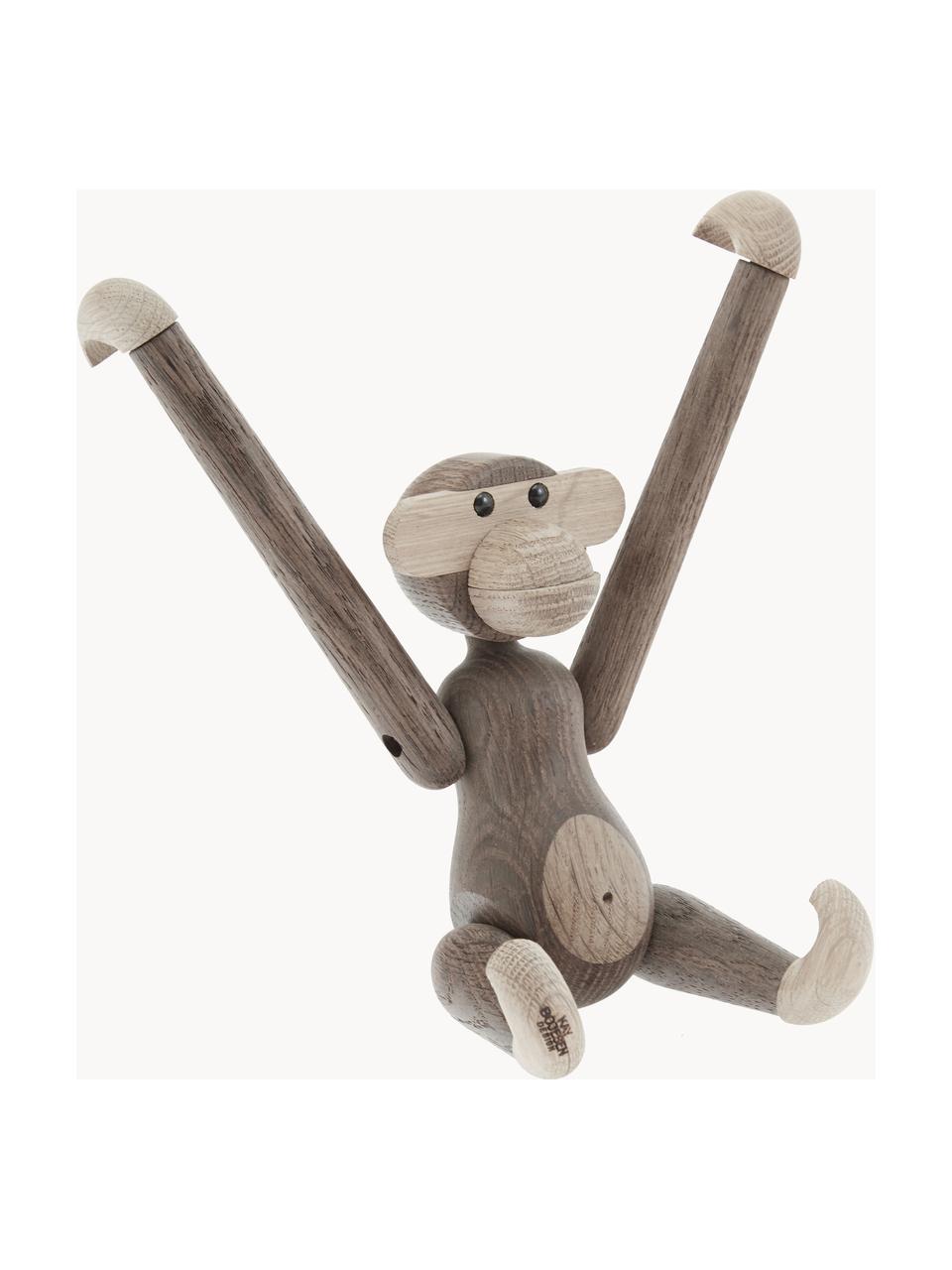 Dekoracja z drewna dębowego Monkey, Drewno dębowe z certyfikatem FSC, lakierowane, Drewno dębowe, S 20 x W 19 cm