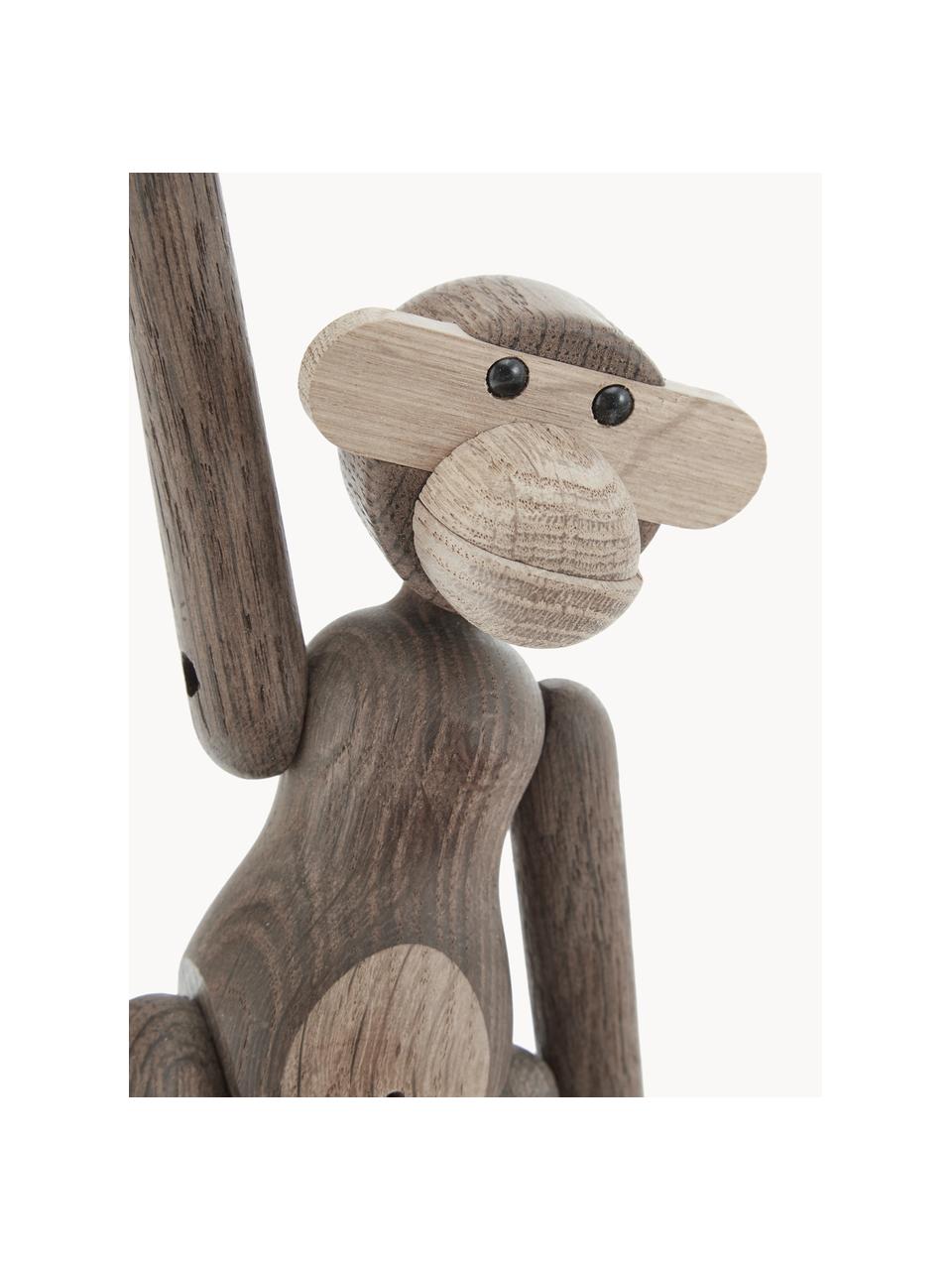 Dekoracja z drewna dębowego Monkey, Drewno dębowe z certyfikatem FSC, lakierowane, Drewno dębowe, S 20 x W 19 cm