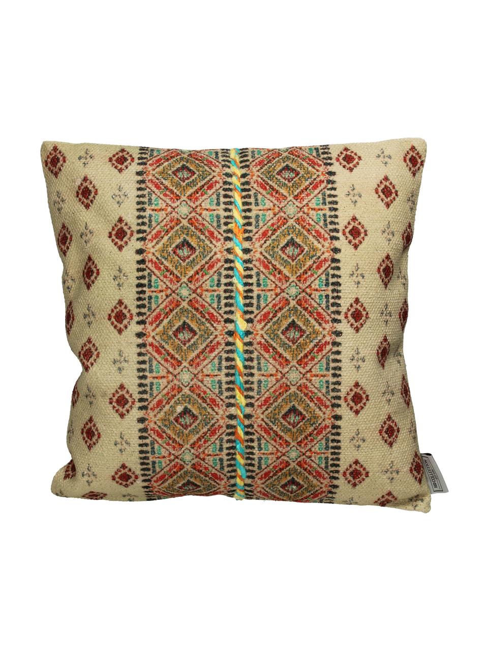 Coussin décoratif 45x45 bohème Otton, Beige, multicolore