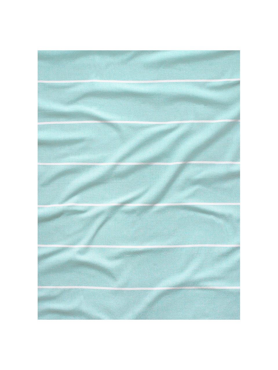 Ręcznik plażowy z frędzlami Frottier, Jasny niebieski, wielobarwny, S 90 x D 180 cm