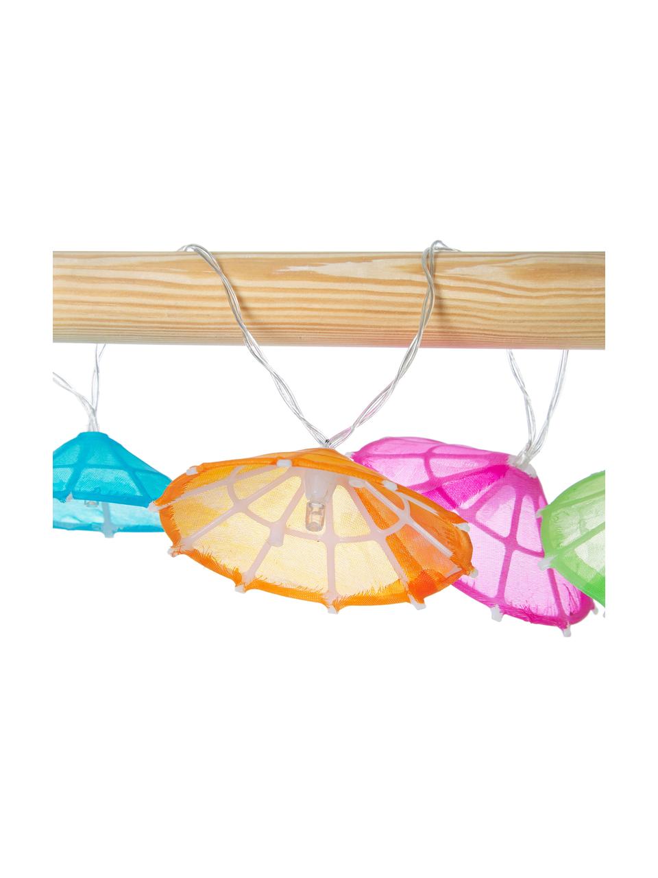 Ghirlanda a LED Umbrella, 165 cm, 10 lanterne, Lanterne: cotone, Multicolore, Lung. 165 cm