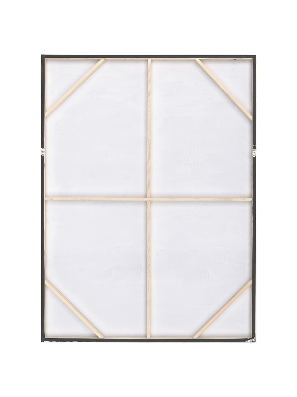 Handbeschilderde canvasdoek Abstract Horizon, Lijst: massief natuurlijk dennen, Beige- en grijstinten, B 90 x H 120 cm