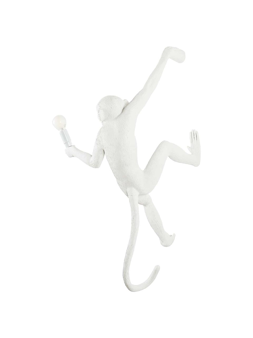 Kinkiet z wtyczką The Monkey, Poliresing, Biały, S 21 x W 77 cm