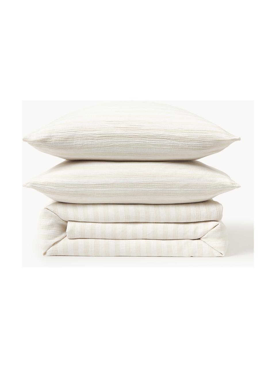 Funda nórdica de muselina Saige, Beige claro, Cama 90 cm (155 x 220 cm)