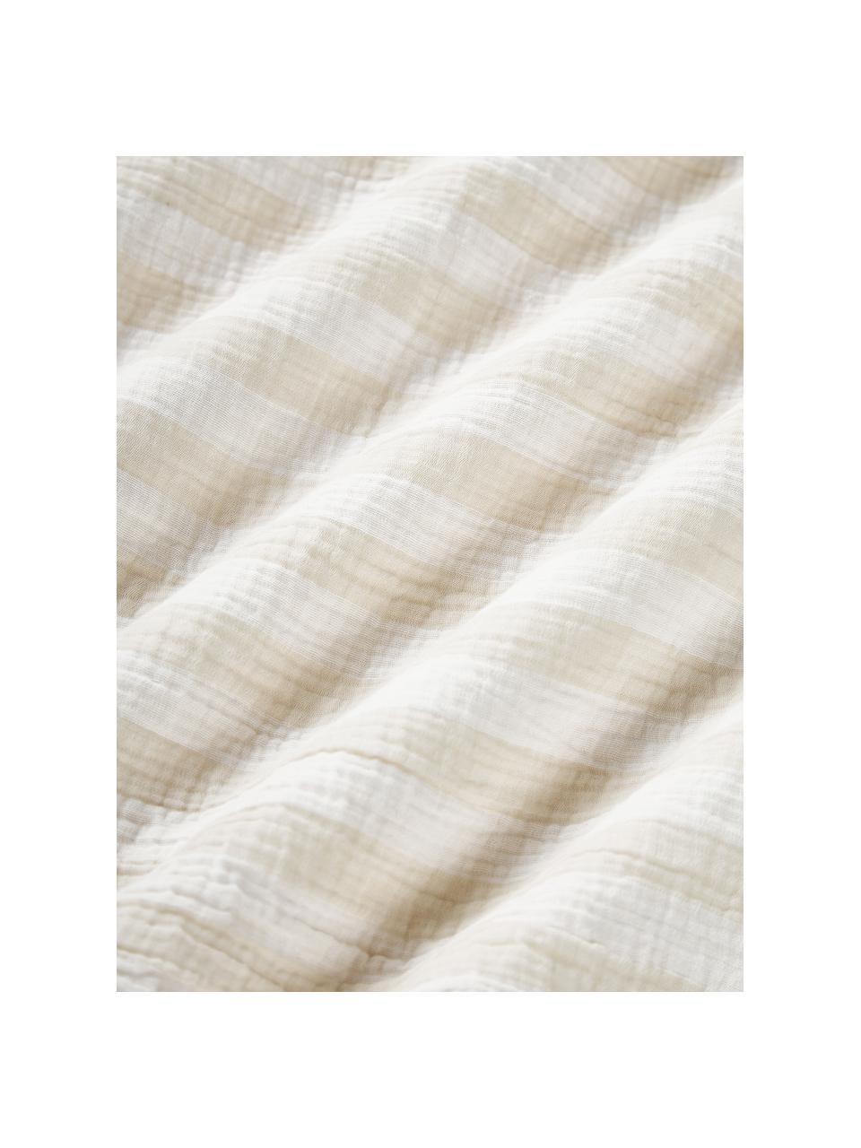 Musselin-Bettdeckenbezug Saige, Webart: Musselin Fadendichte 315 , Hellbeige, B 200 x L 200 cm