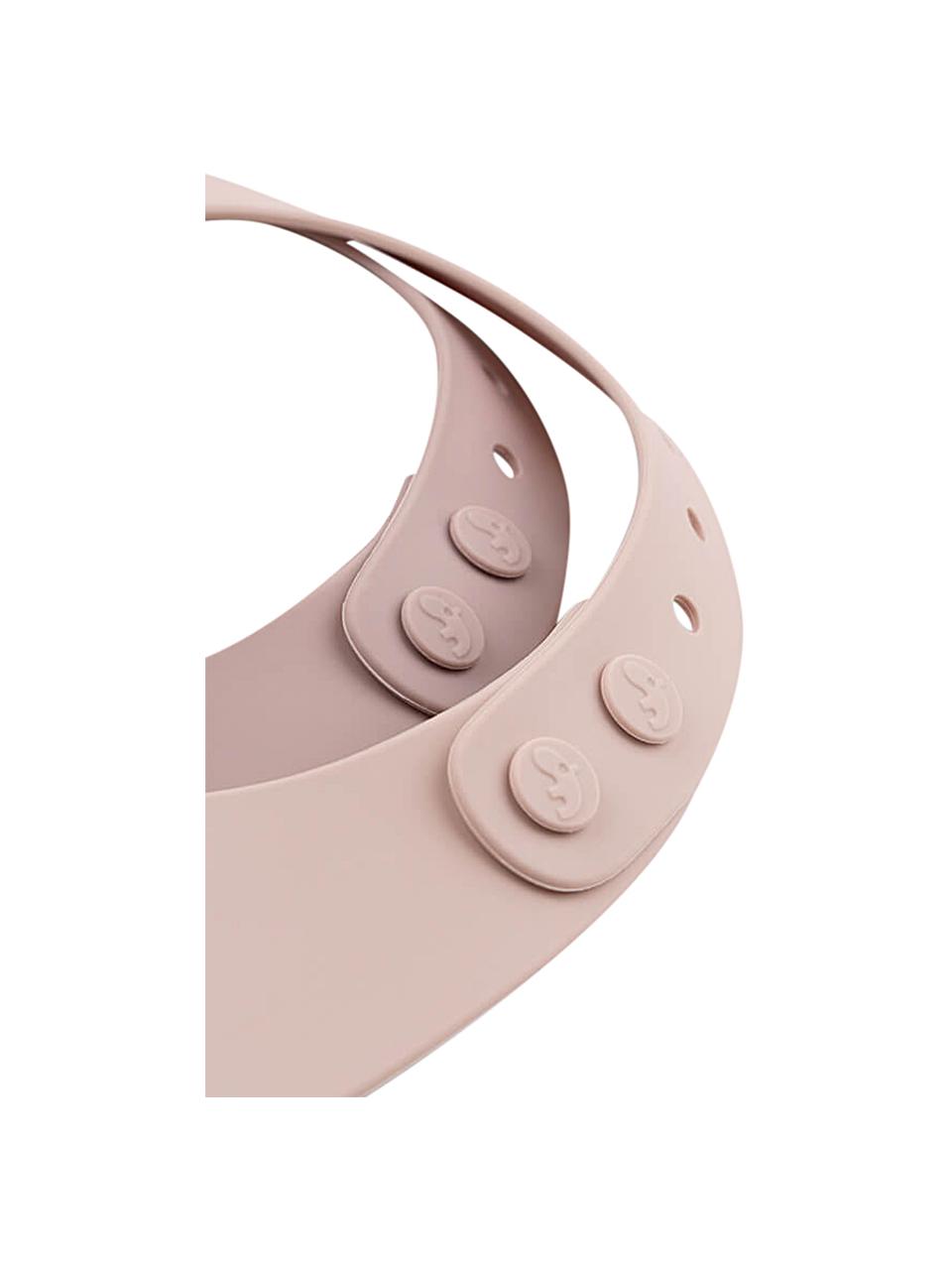 Set 2 bavaglii in silicone Ozzo, 100% silicone, Rosa chiaro, malva, Larg. 19 x Alt. 27 cm