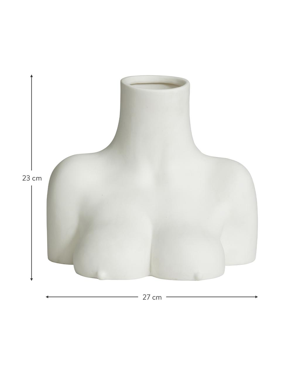 Wazon Avaji, Ceramika, Biały, S 27 x W 23 cm