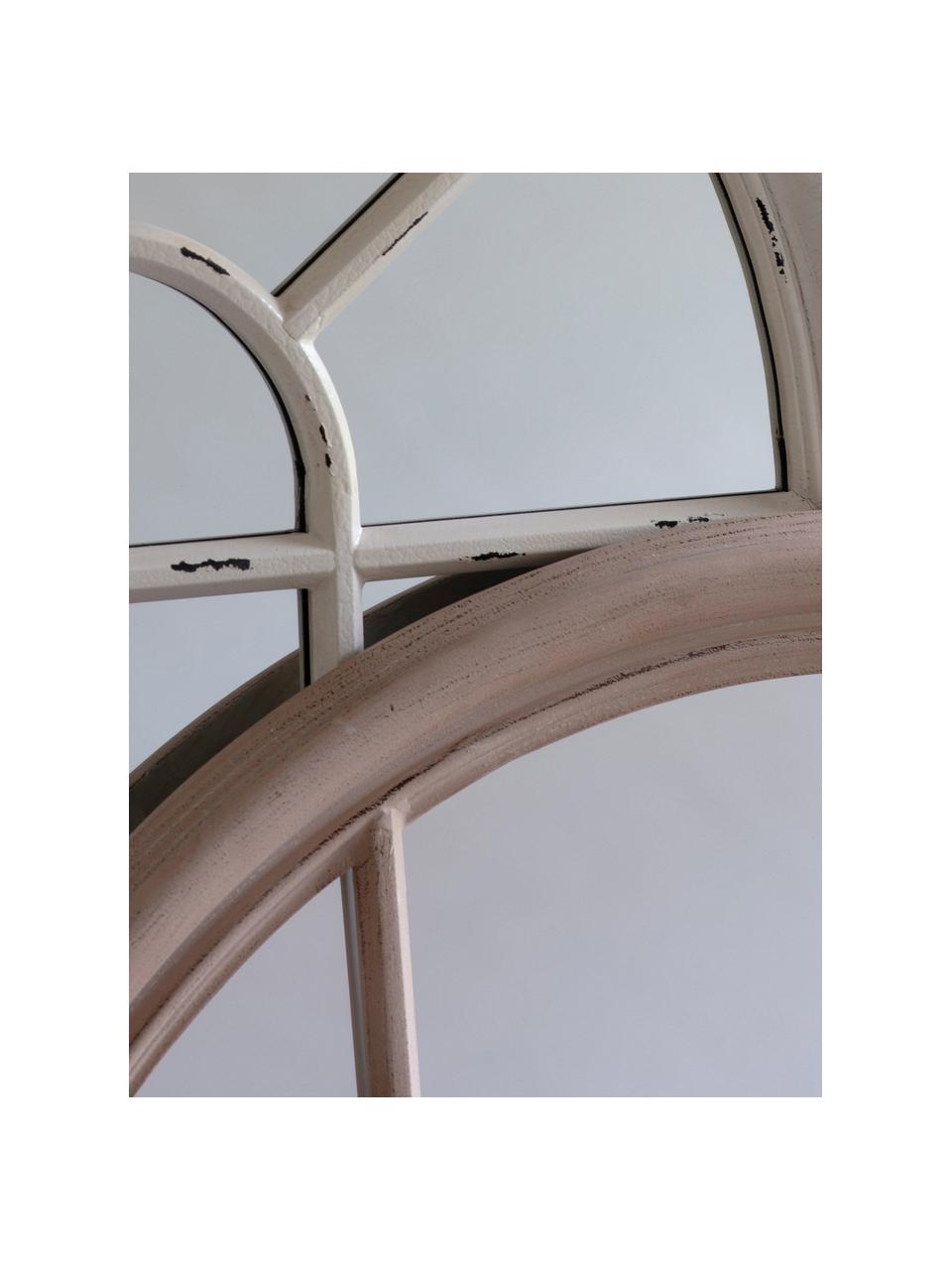 Specchio rotondo da parete Eccleston, Cornice: legno, verniciato, Superficie dello specchio: lastra di vetro, Greige, Ø 100 x Prof. 4 cm