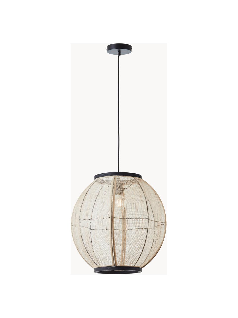 Suspension Tanah, Noir, beige, Ø 47 x haut. 47 cm