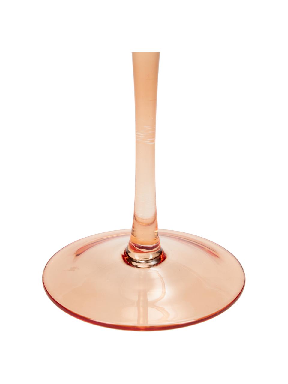 Copas pompadour de champán Goldie, 6 uds., Vidrio, Rosa, dorado, Ø 12 x Al 17 cm, 250 ml