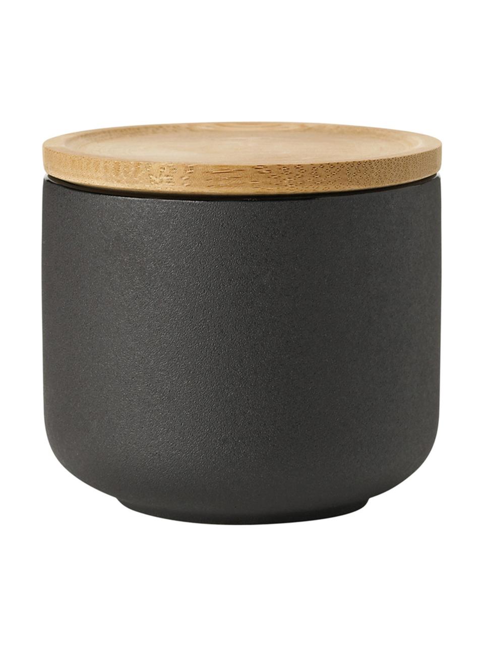 Mug avec couvercle/sous-verre Theo, Noir, Ø 9 x haut. 9 cm, 200 ml