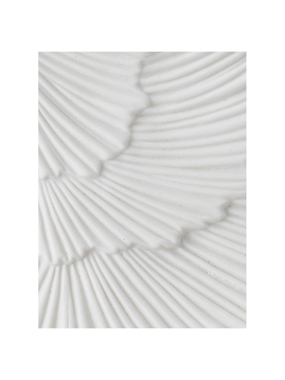 Bandeja decorativa Inge, Porcelana, Blanco, An 10 x L 21 cm