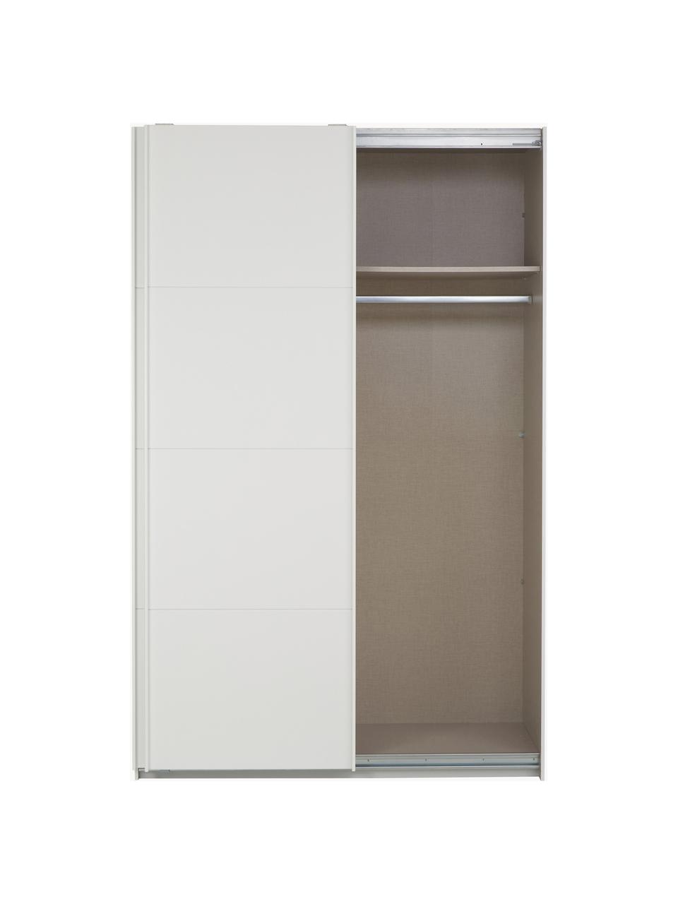 Schwebetürenschrank Mia, 2-türig, Holzwerkstoff aus heimischen Hölzern aus nachhaltiger Forstwirtschaft, beschichtet, Weiß, B 135 x H 210 cm