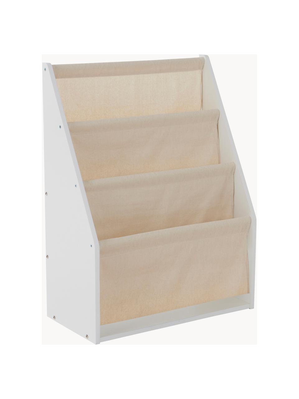 Kinder-Regal Layla, Gestell: Mitteldichte Holzfaserpla, Weiss, Hellbeige, B 60 x H 80 cm