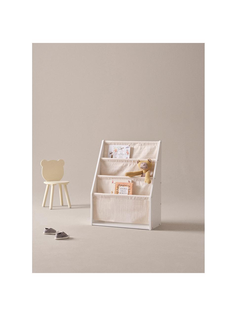 Bibliothèque pour enfants Layla, Blanc, beige clair, larg. 60 x haut. 80 cm