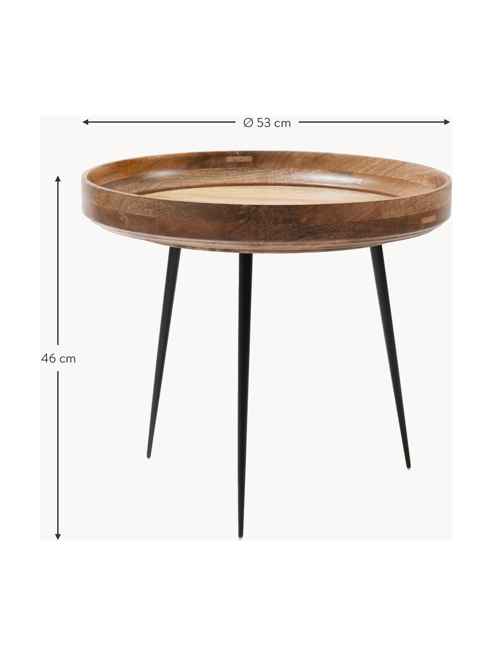 Malý kulatý odkládací stolek z mangového dřeva Bowl, Lakované mangové dřevo, Ø 53 cm, V 46 cm