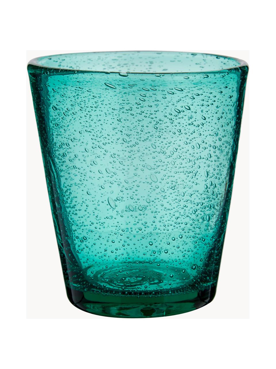 Sada sklenic na vodu se vzduchovými bublinami Baita, 6 dílů, Sklo, Odstíny modré, tyrkysové a šedé, transparentní, Ø 9 cm, V 10 cm, 330 ml