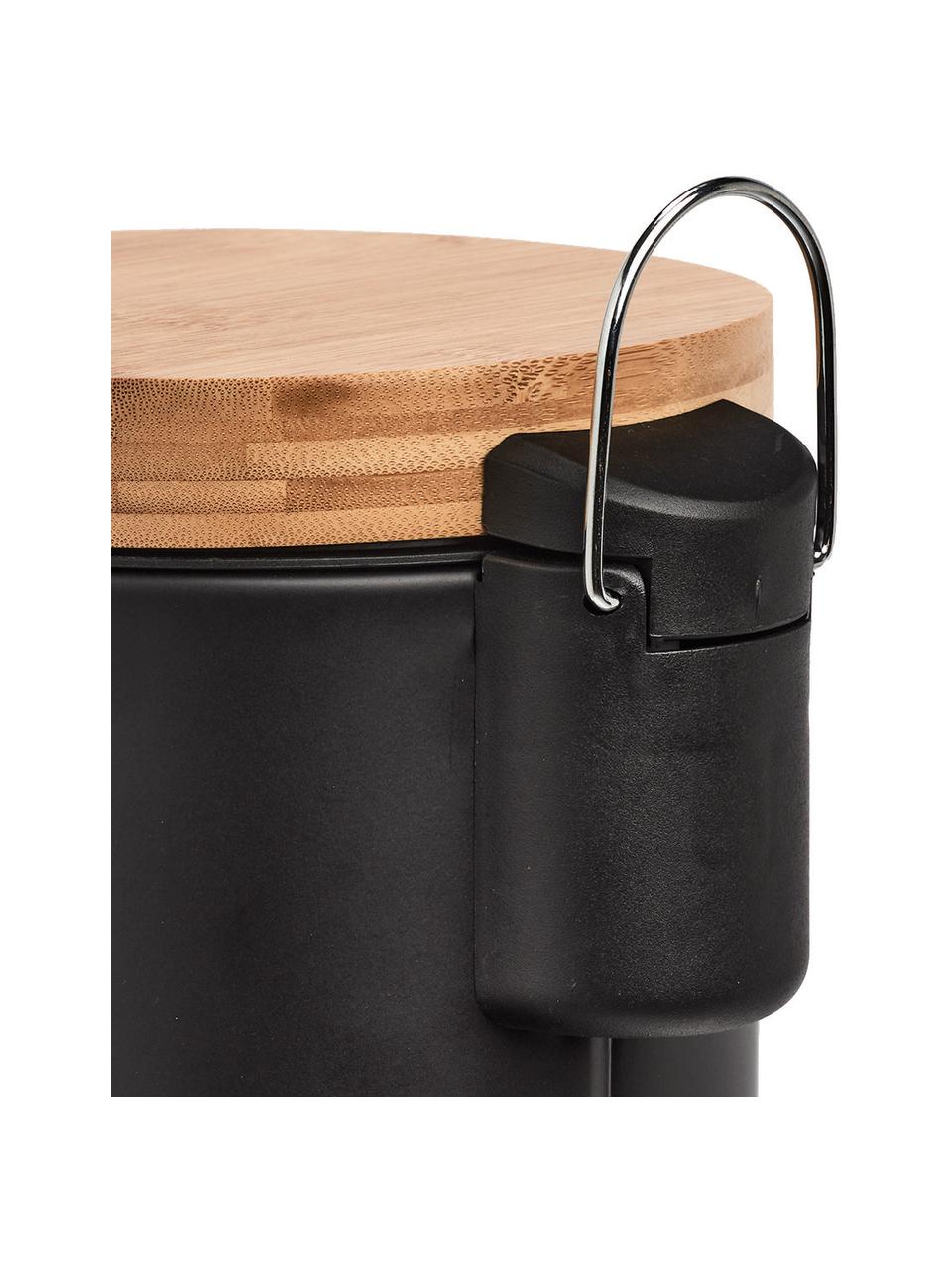 Papelera Tallin, Interior: metal recubierto, Exterior: plástico, Negro, 3 L