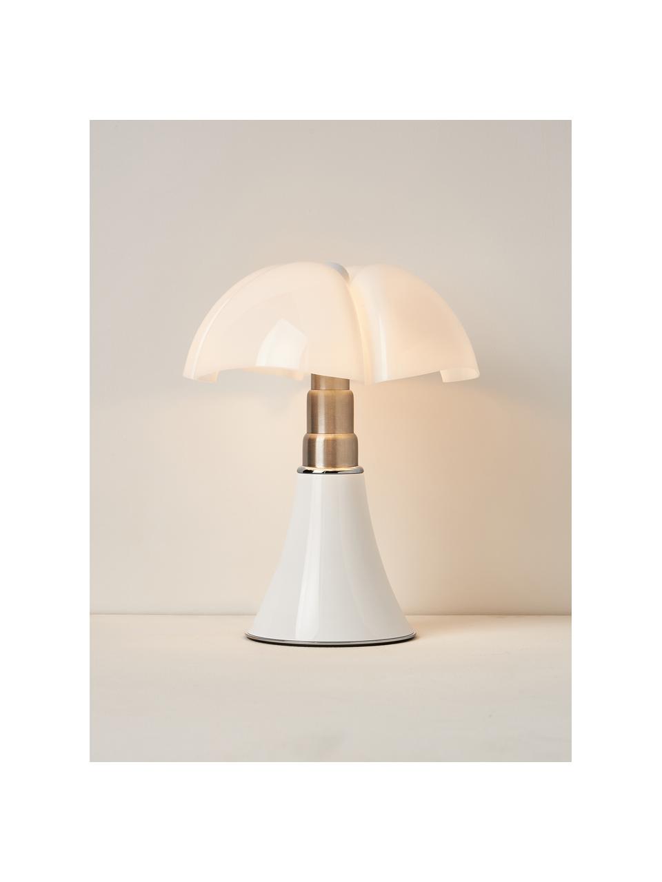 Stmievateľná stolová LED lampa Pipistrello, Biela, matná, Ø 27 x V 35 cm