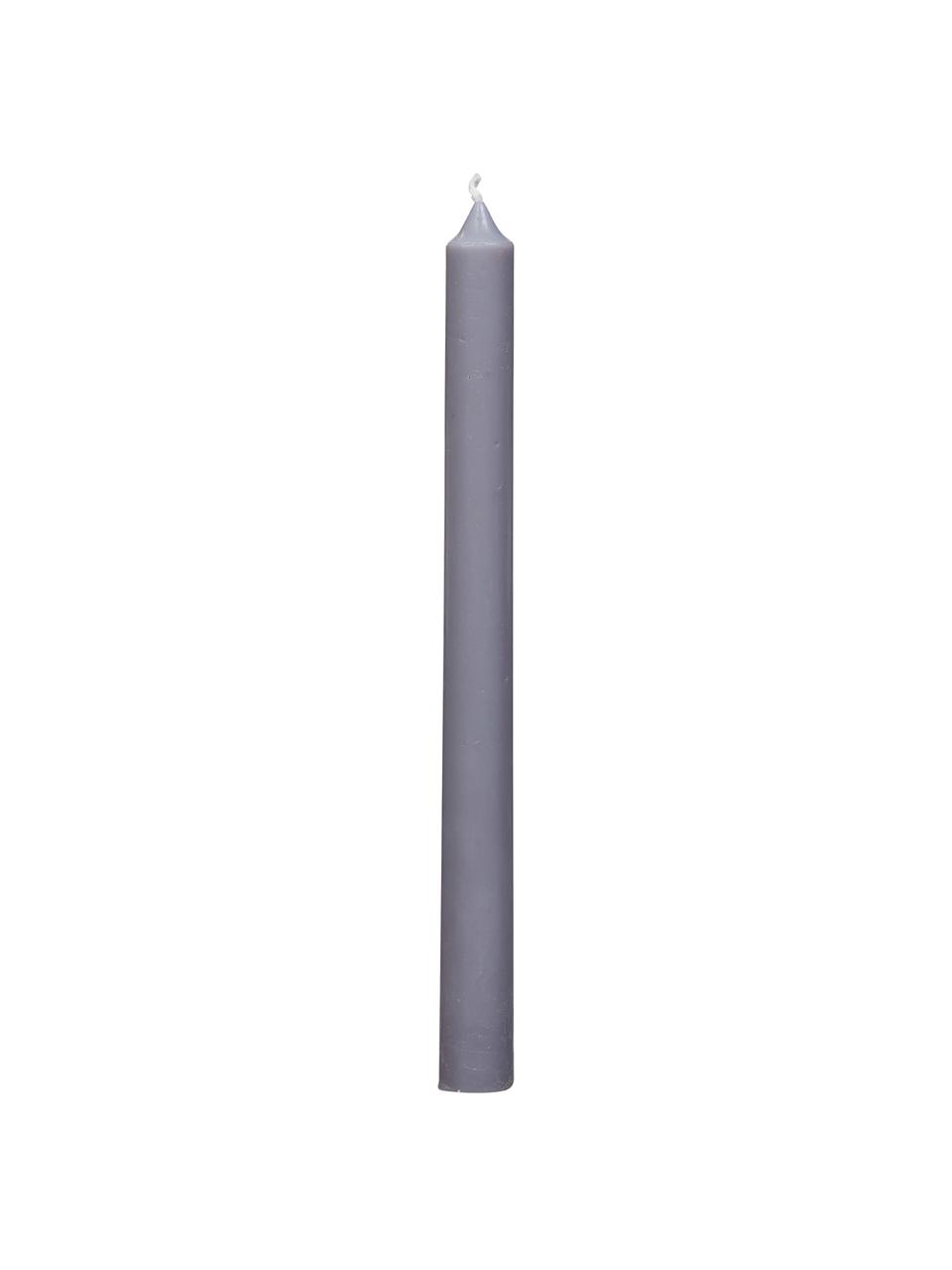 Steekkaarsen Stick, 4 stuks, Paraffinewas, Lichtgrijs, Ø 2 x H 25 cm