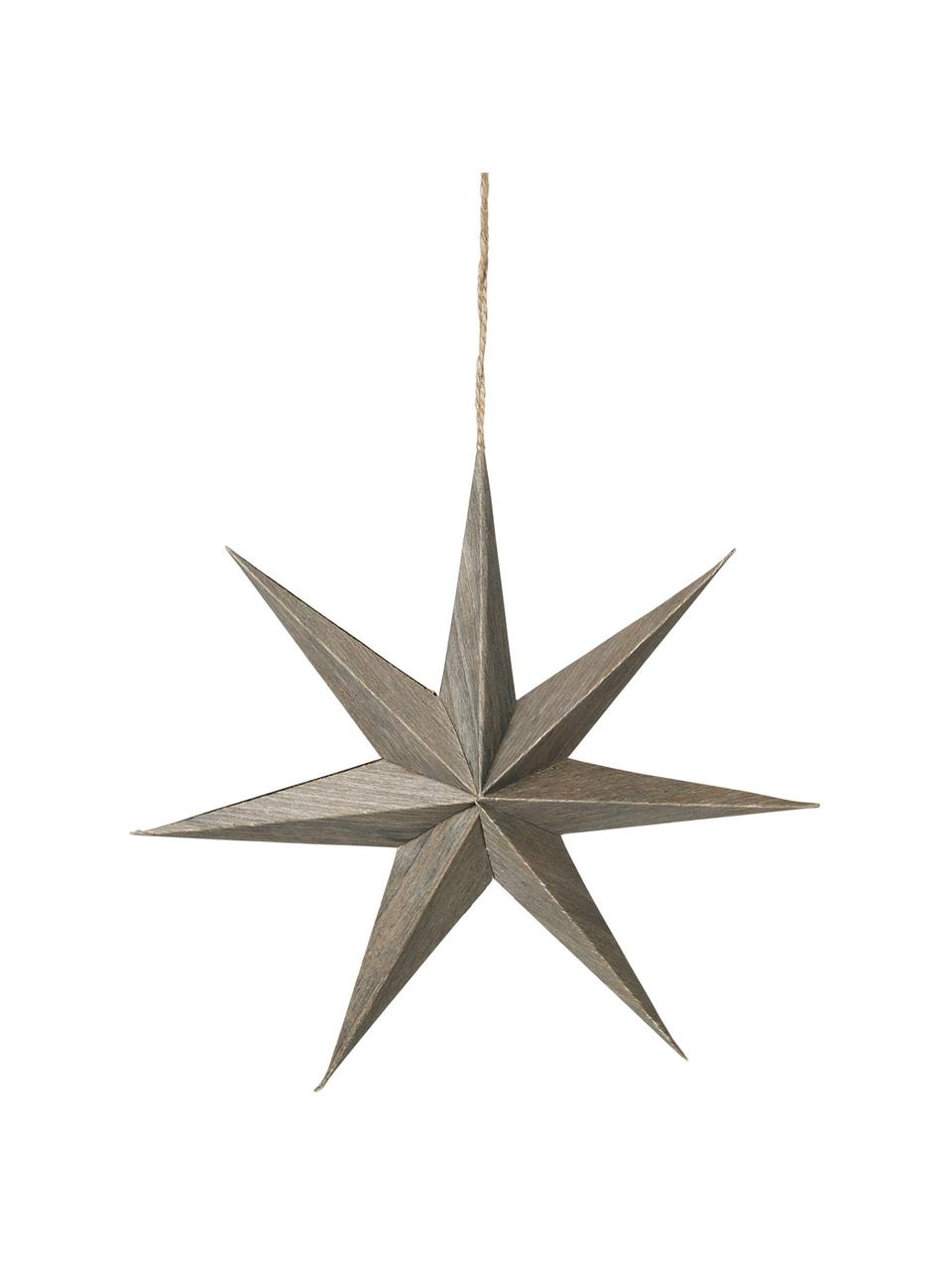 Estrellas para colgar Venice, Ø 20 cm, 2 uds., Madera de álamo, Marrón, Ø 20 x F 4 cm